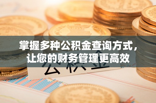 生活掌握多种公积金查询方式，让您的财务管理更高效