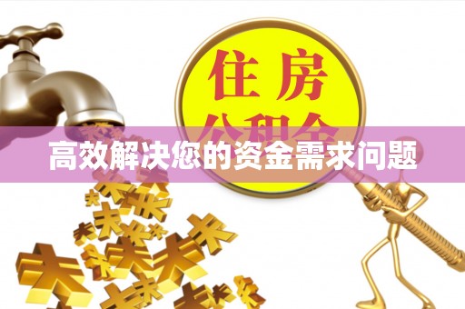 生活高效解决您的资金需求问题