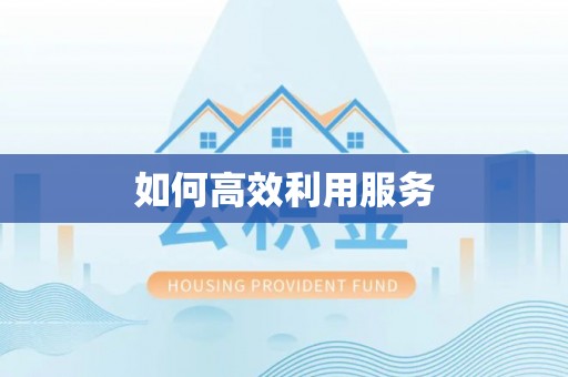 生活如何高效利用服务